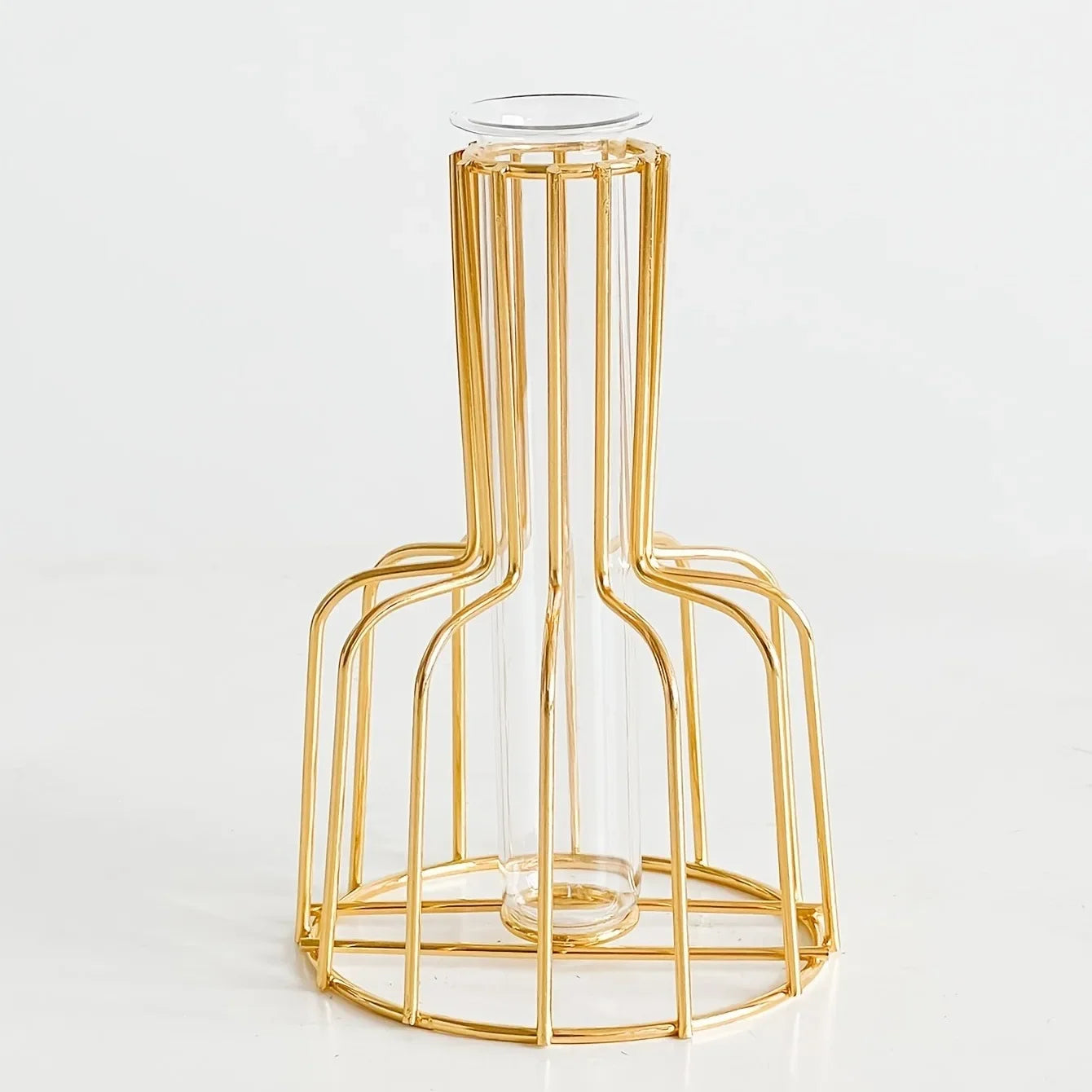 Hollow Iron Vase Dried Flowers Centerpiece Decor Home Office