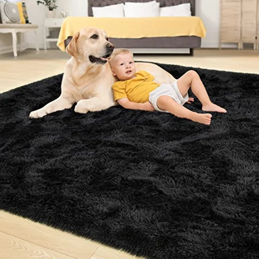 Hignconcerned Fluffy Shaggy Rug For Bedroom And Living Room