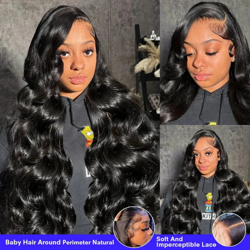 Deep Wave Human Hair Wigs 13X6 Water Wave Lace Front Wigs Glueless Brazilian Pre Plucked With Baby Hair Natural Color For Women
