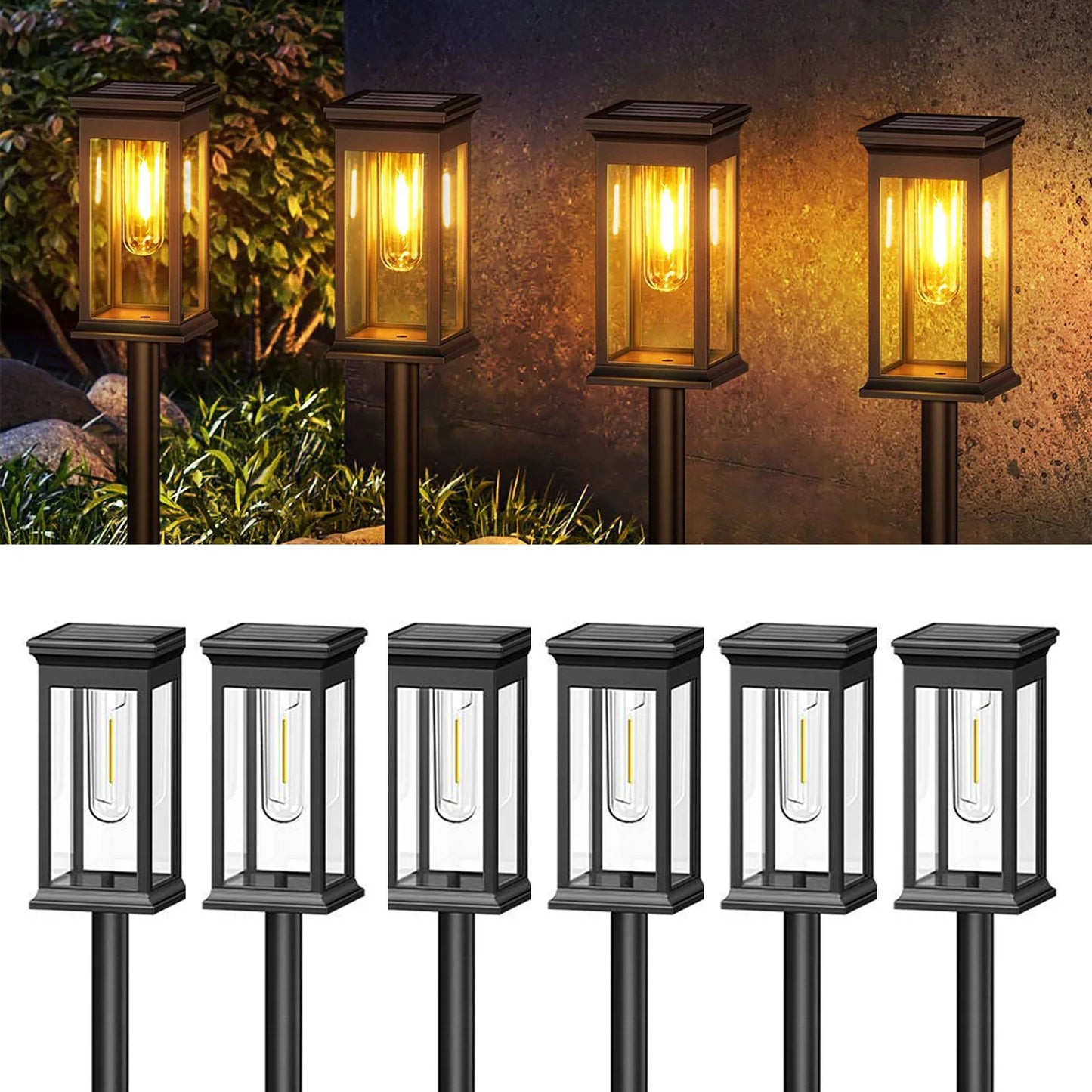 KPSTEK Solar Lights for Yard and Garden Walkway LED Outdoor