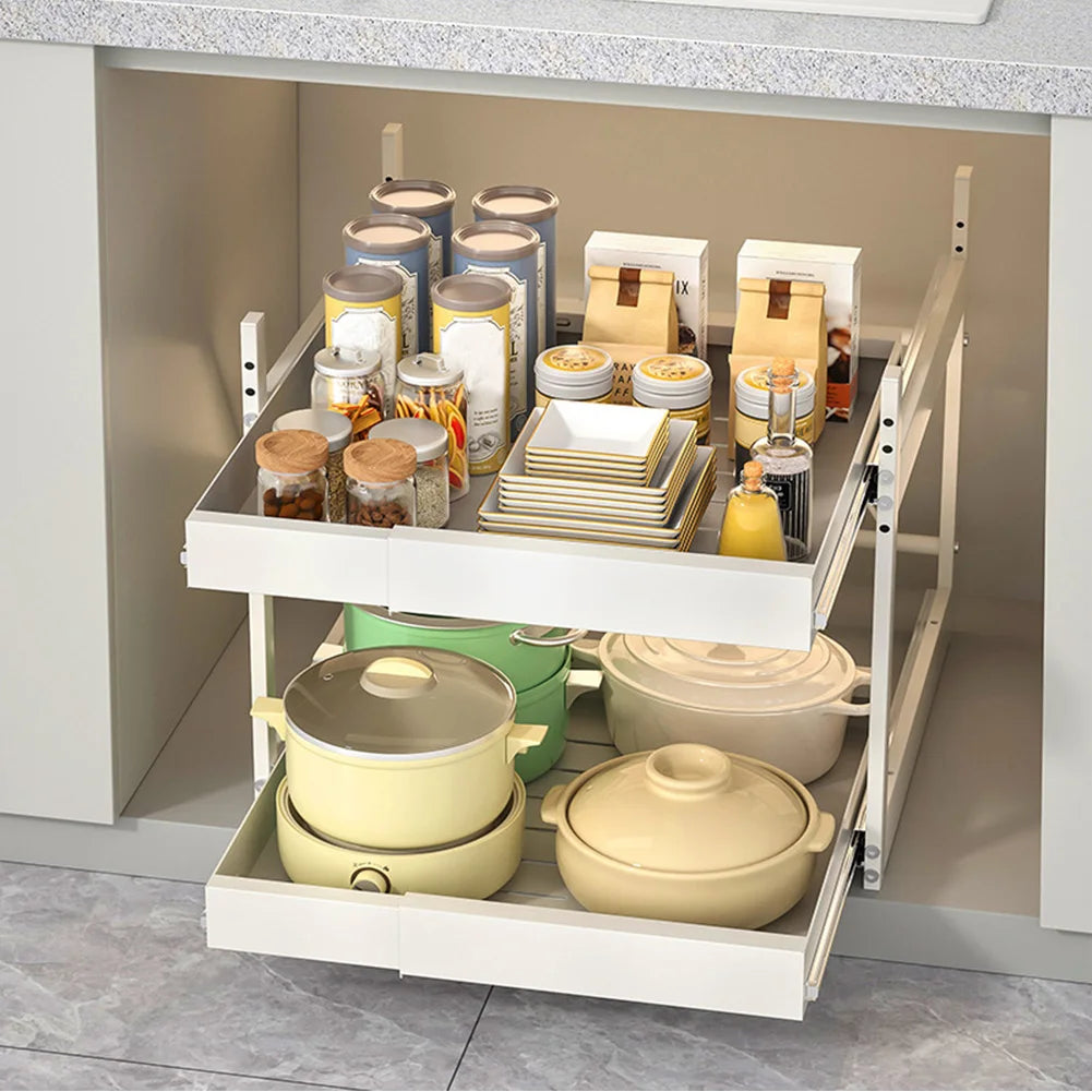 Hign-concerned Under Sink Sliding Cabinet Organizer Drawer