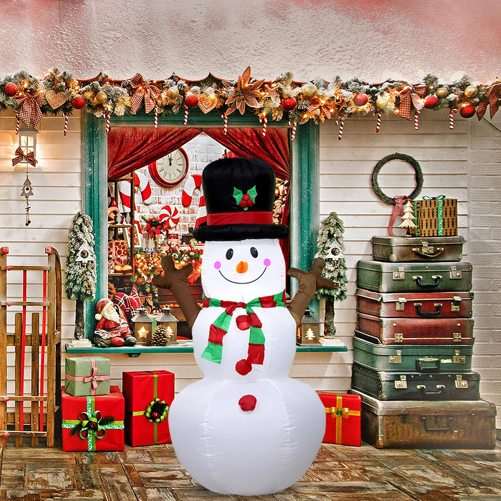 Alloet Inflatable Illuminated Snowman Ornament With LED Light Christmas Decorations
