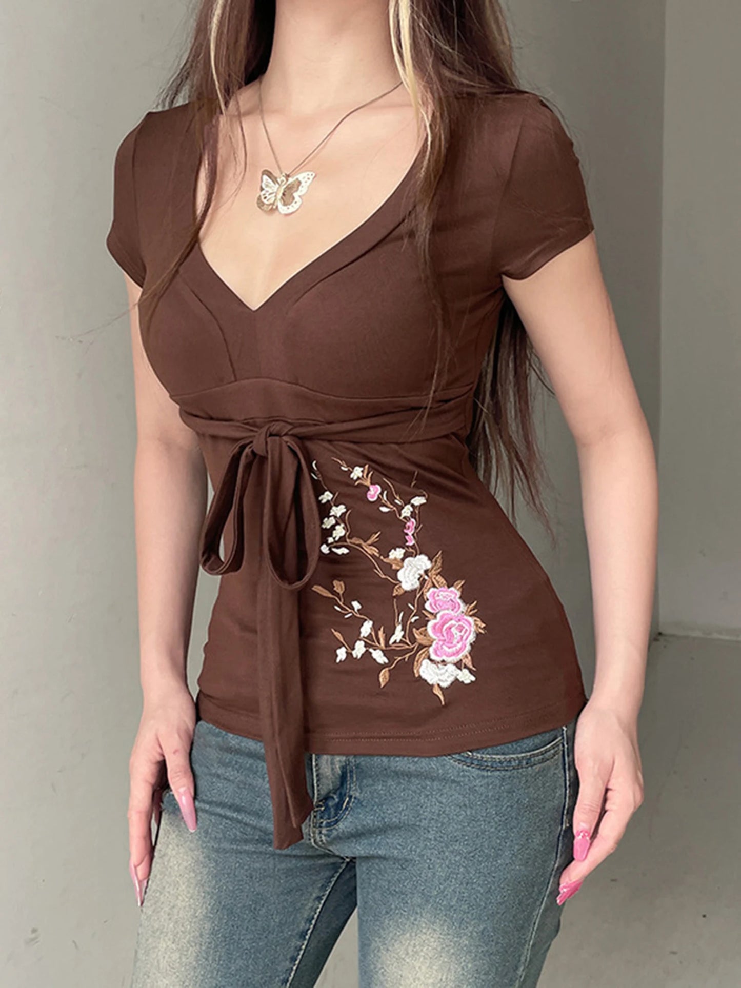 Women s Boho Style Off-Shoulder Ruffle Sleeve Floral Print Blouse Casual Loose Fit Summer Top Beachwear Streetwear