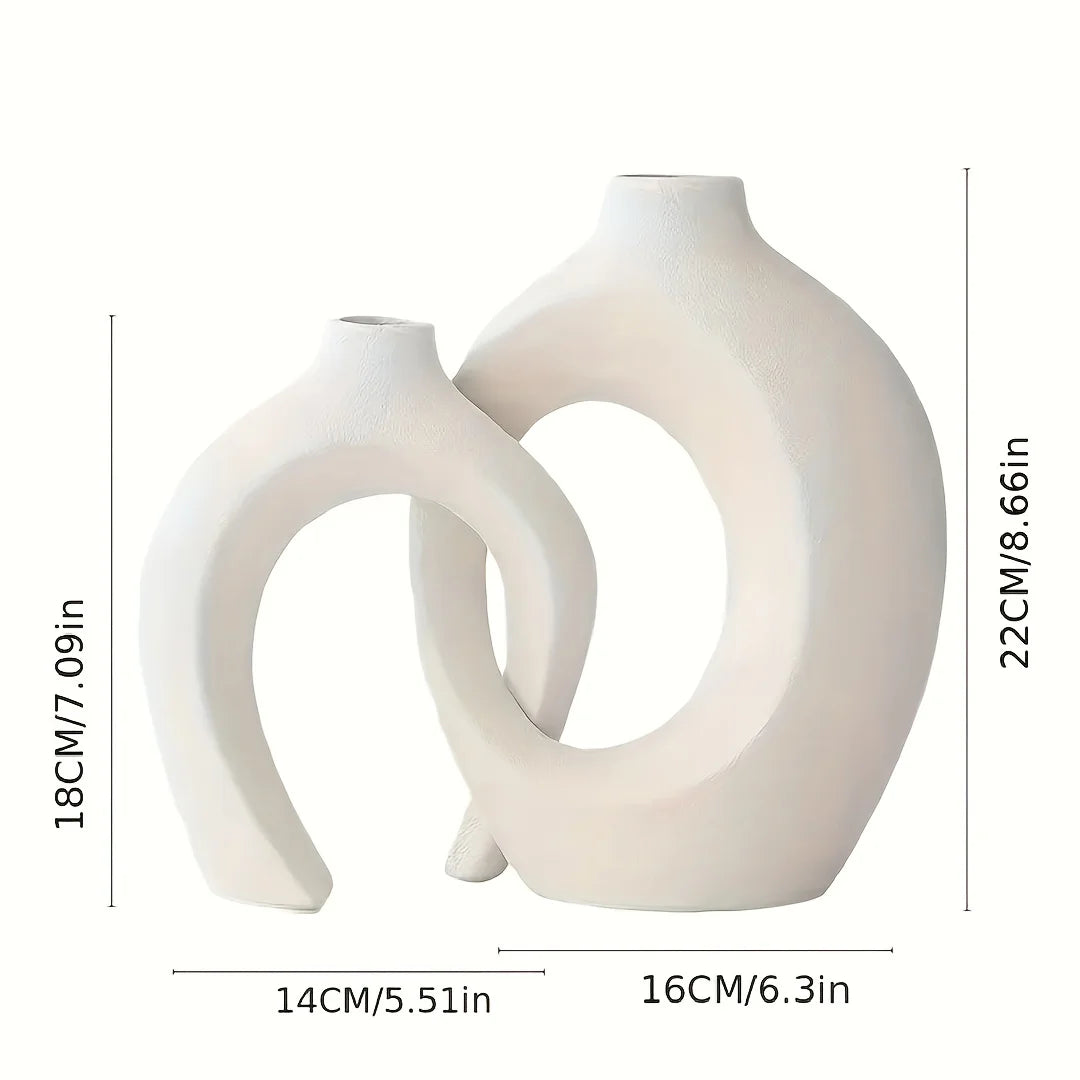 Nordic Plastic Imitation Ceramic Vase Modern Home Decor