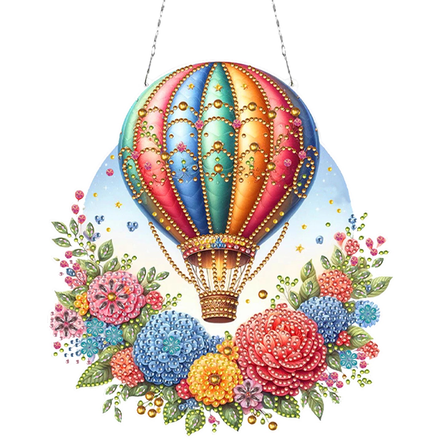 Alloet Acrylic 2D Flat DIY Diamond Painting Set Rhinestone Art Window Pendants Deco