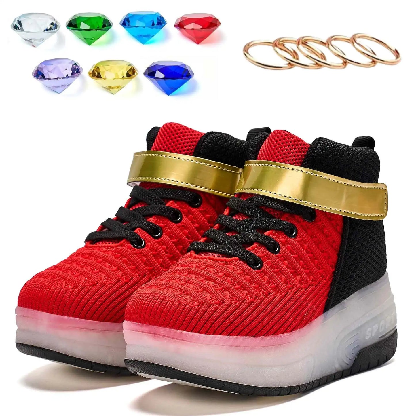 Shadow The Hedgehog Roller Skate Shoes For Kids Unisex