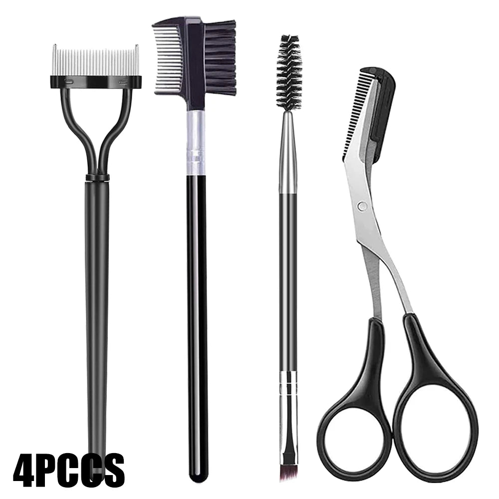 Comb 3/5PCS Eyebrow Brush Set Eyelash Lash Separator Tool Professional Eye Makeup Tools With Eyebrow Trimmer Scissor For Woman