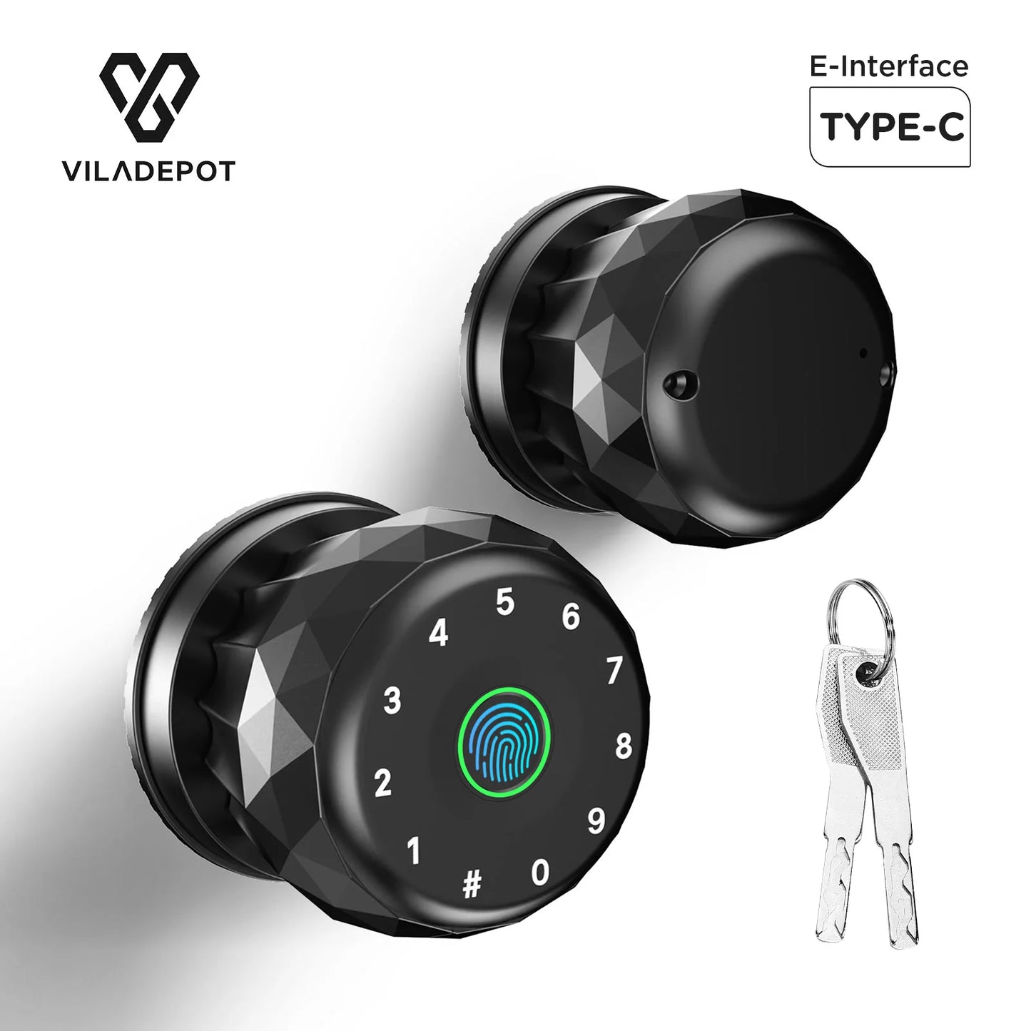 Viladepot Smart Lock Fingerprint Door Lock With App Control