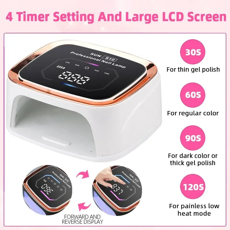 108W Rechargeable UV LED， 36LEDS  Nail Lamp Professional Cordless Gel Polishfor Manicure and Curing All Gel Nail Polish at Home