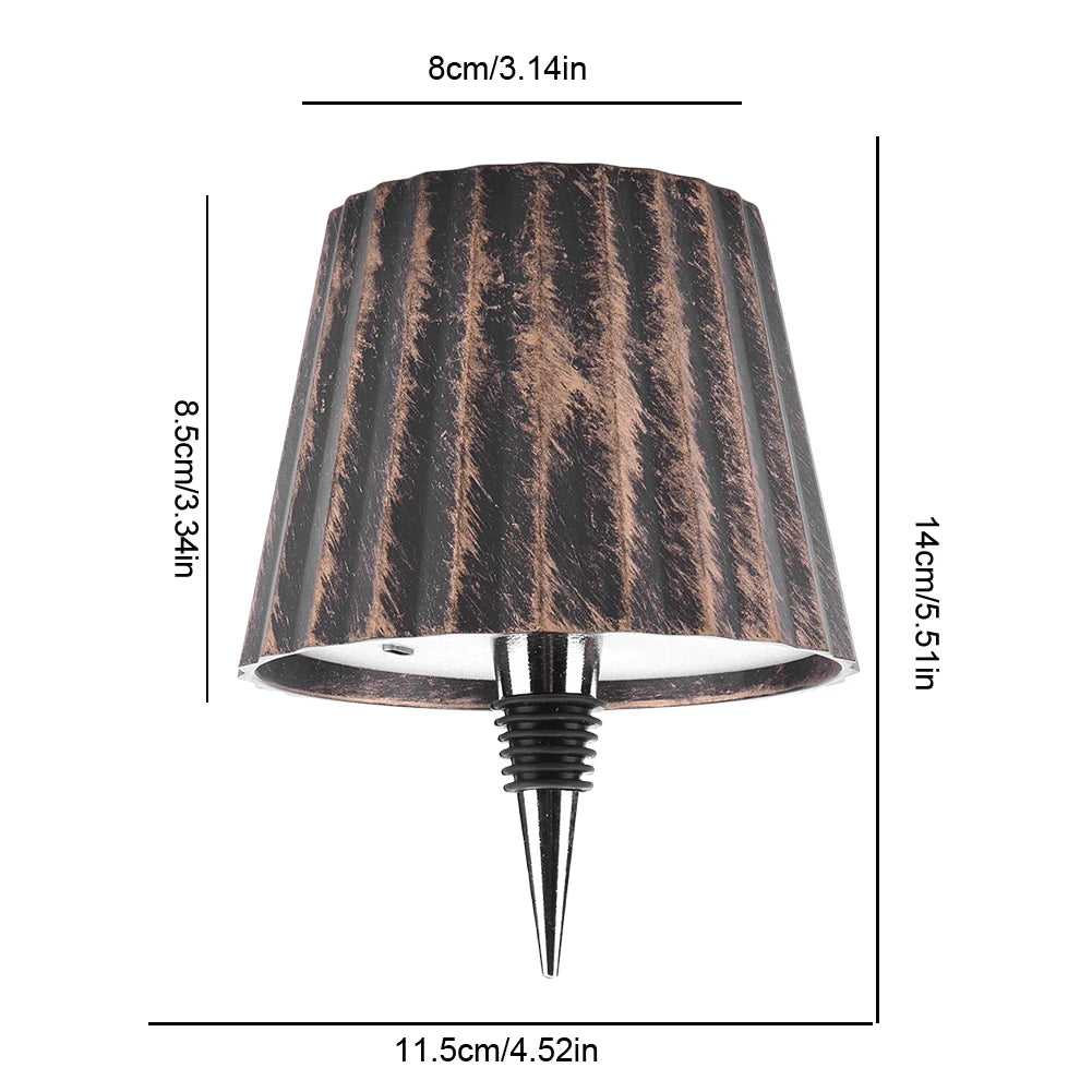 APWIKOGER Wireless Bottle Table Lamp With Touch Control Three Light Modes And Stepless Dimming For Bar Desks