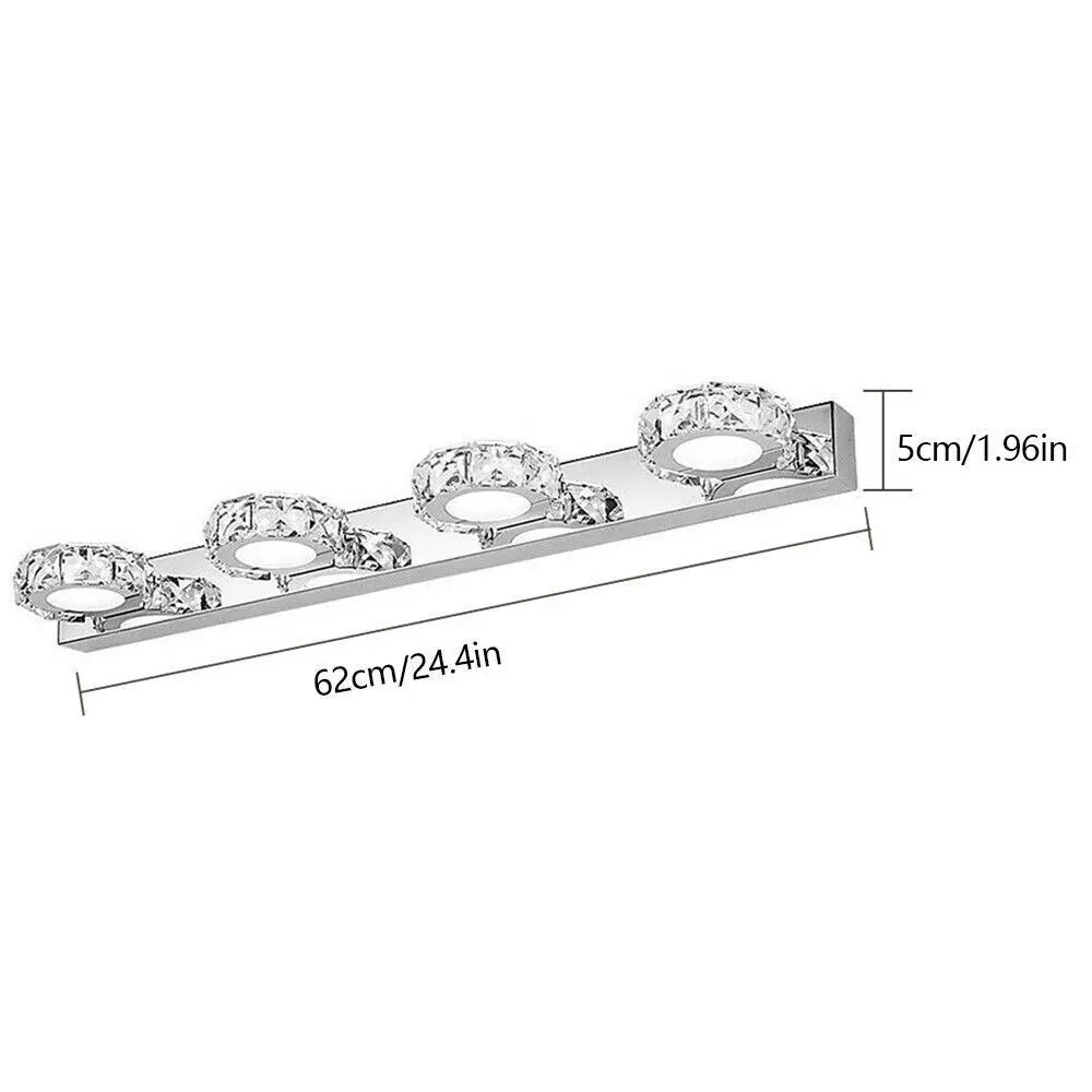 Modern LED Crystal Mirror Bathroom Wall Lamp Vanity Light