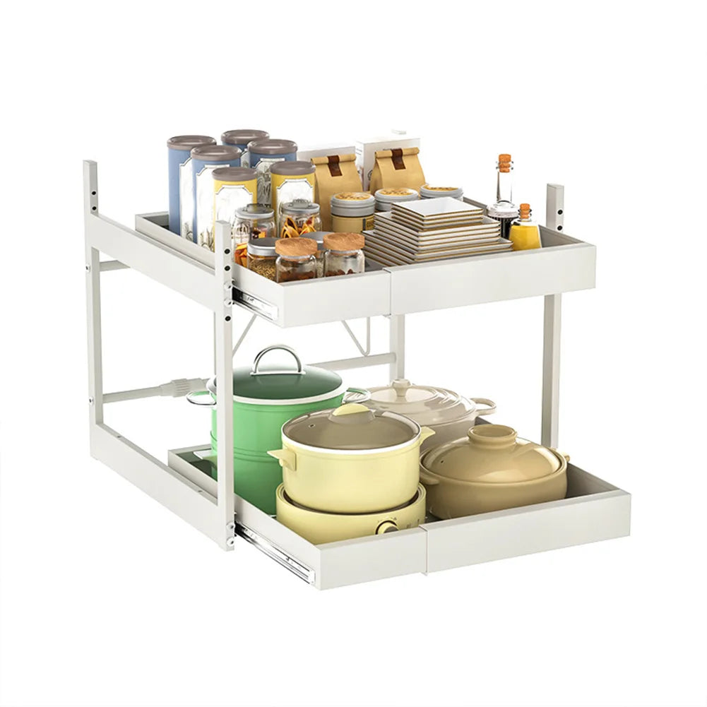 Hign-concerned Under Sink Sliding Cabinet Organizer Drawer