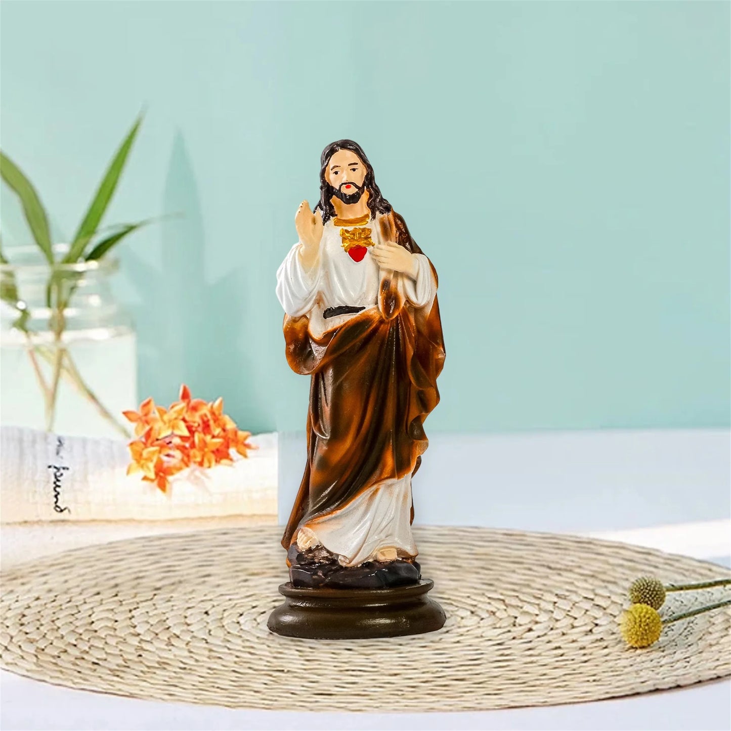 Hign-concerned Virgin Mary Resin Statue for Tabletop Decor