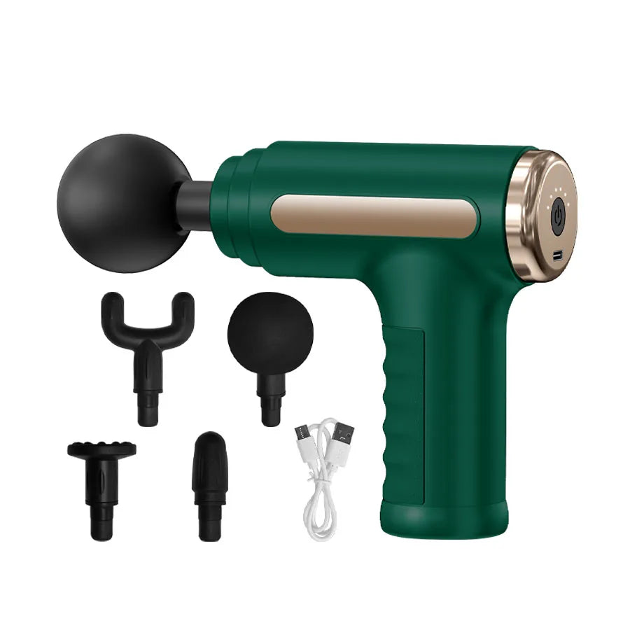 Fitness Massager Fascia Gun Electric Massager With 4 Replaceable Heads