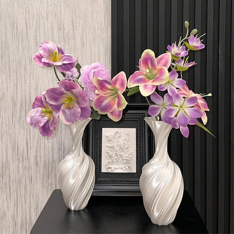 Function Modern Style Plastic Vase For Aesthetic Floral Arrangement