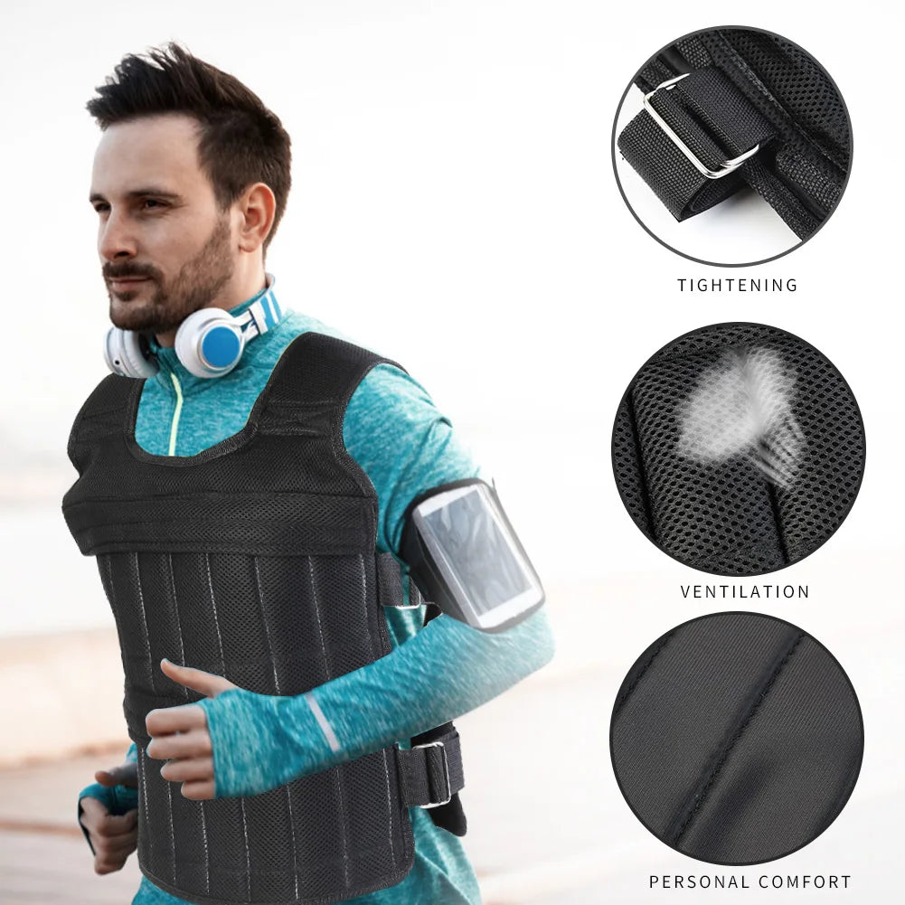 VKTECH Weighted Vest Jacket For Running Training Fitness