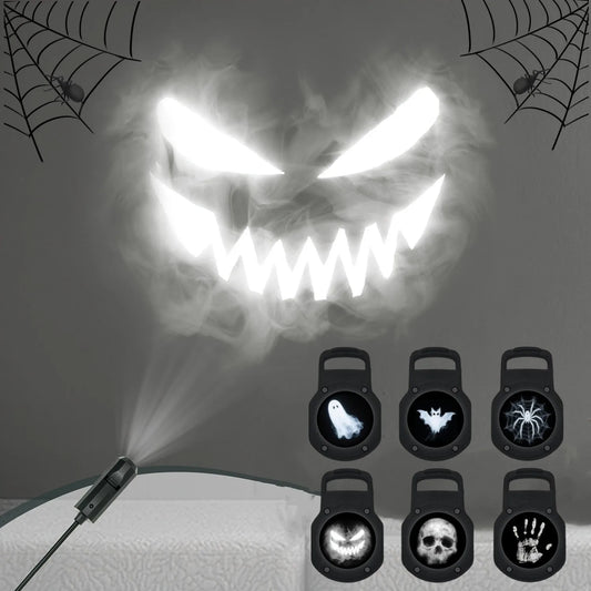 IEEYEEY USB Projector Night Light Halloween Ghost Skull Lamp