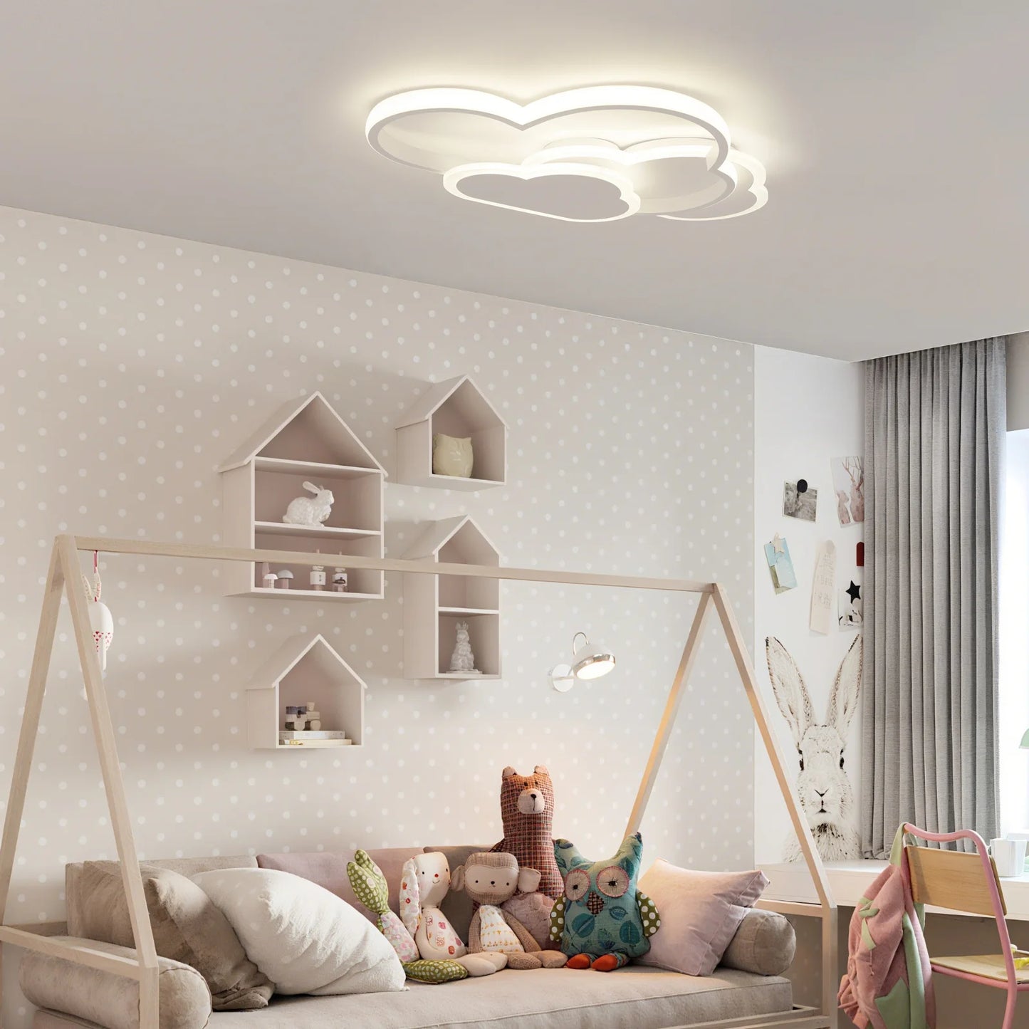 Cloud Shaped LED Ceiling Light Acrylic For Living Room