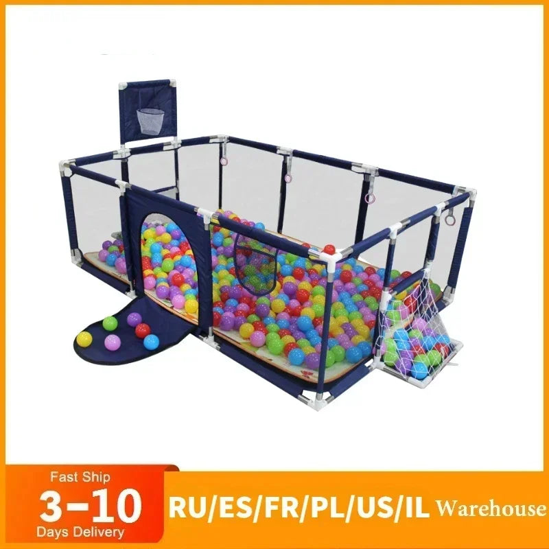 Baby Ball Pit Playpen For Toddlers With Thick Steel Frame