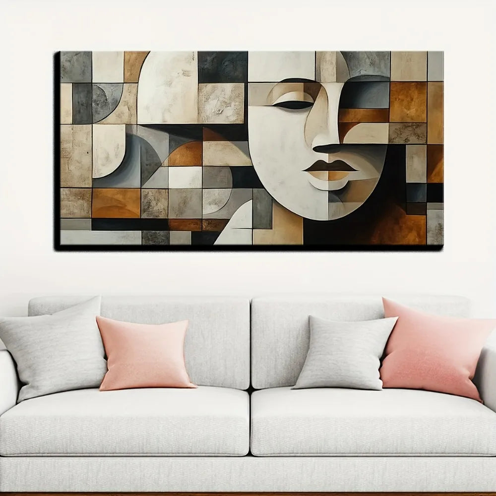 Hign-concerned Hand Painted Abstract Geometric Oil Paintings Wall Art