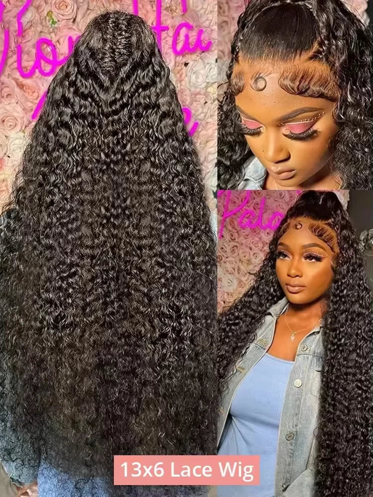 Curly Human Hair Wigs Hd Lace Wig Water Wave 13x6 Human Hair Black Lace Wig Brazilian Wigs Original Loose Deep Wave Wig