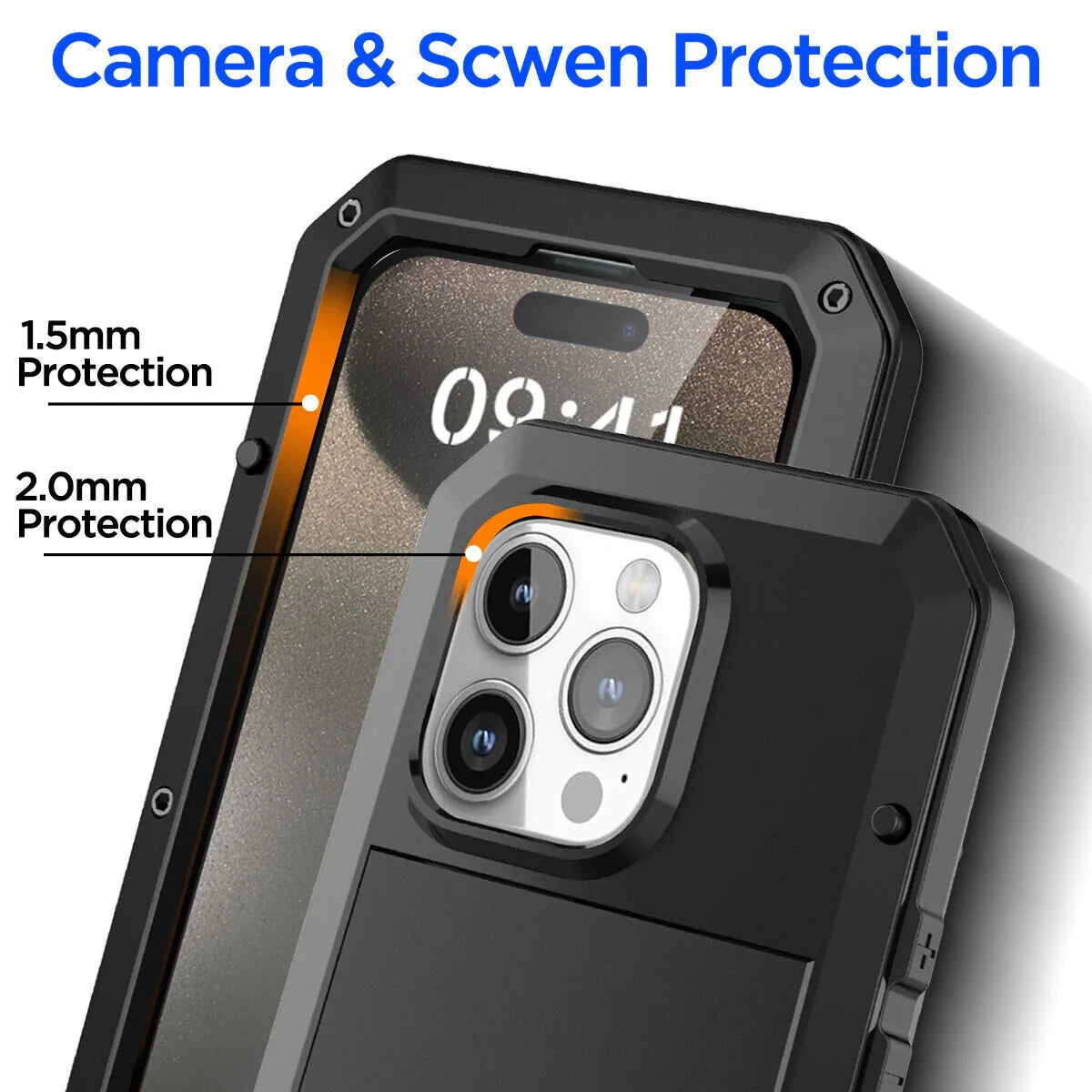 WeFor Armor Aluminum Shockproof Phone Case for iPhone