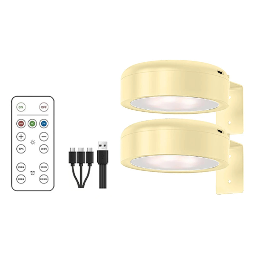 APWIKOGER Rechargeable Picture Lights With Remote Timer