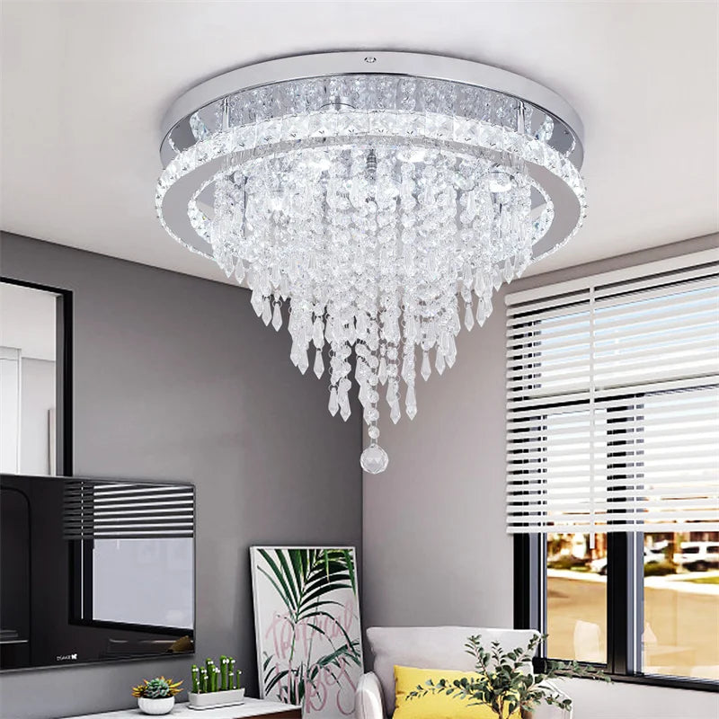 Modern Minimalist Chandelier Dimmable For Living Room Home Decor Led Ceiling Light With Remote Control Hanging Lighting Fixtures
