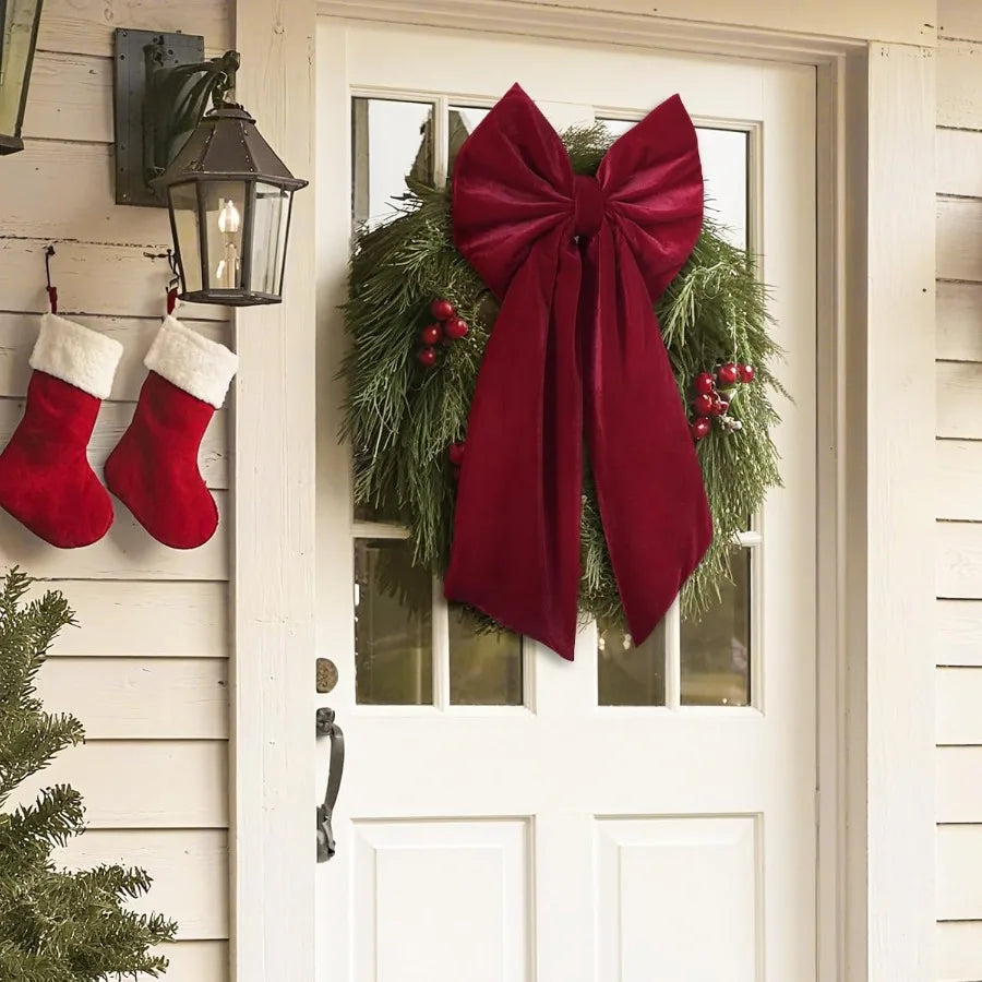 Hign Velvet Christmas Tree Topper For Indoor Outdoor Use Premium Holiday Decor For Home