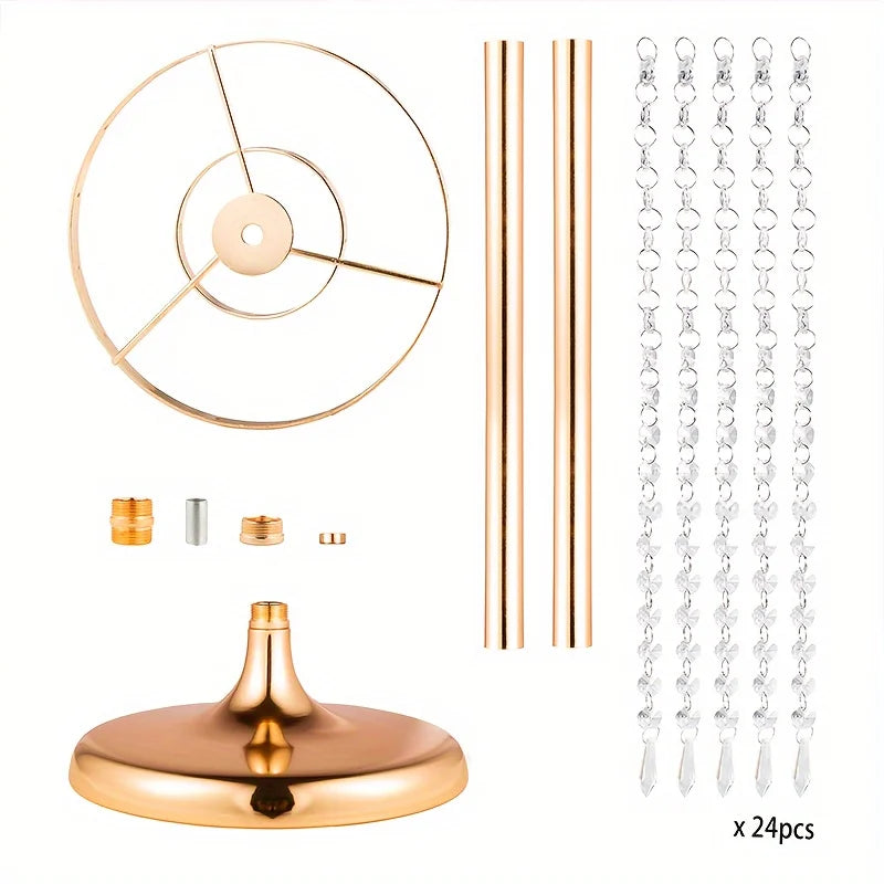 Function Crystal Flower Stand Vases Wedding Centerpiece