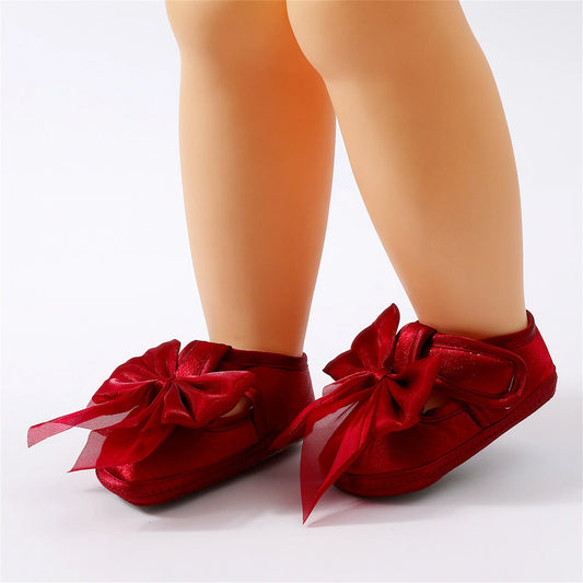 CN Guangdong Sparkly Mary Jane First Walkers Shoes With Bow