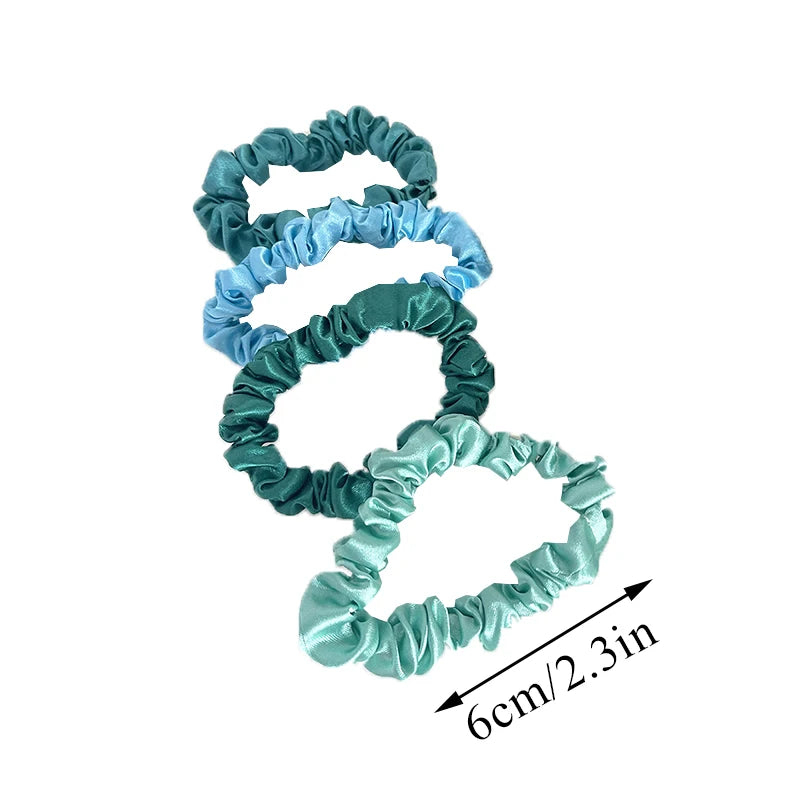 Satin Silk Hair Scrunchies 10pcs Set For Women Elastic Comfort