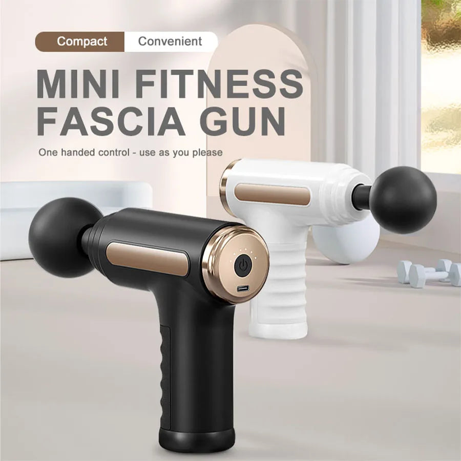 Fitness Massager Fascia Gun Electric Massager With 4 Replaceable Heads