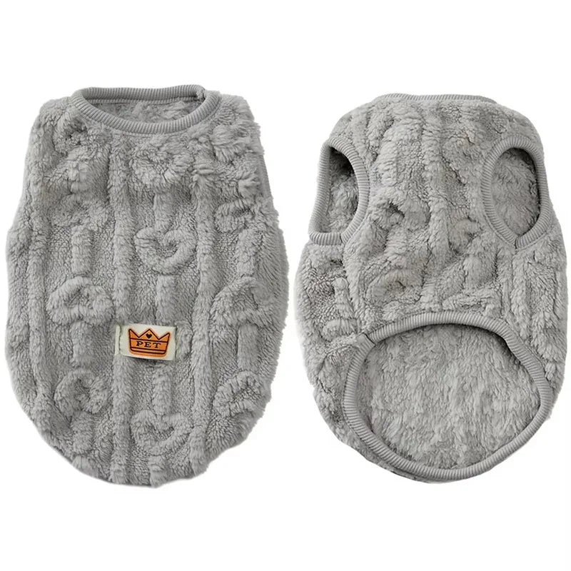 Cat Dog Soft Cozy Clothes Autumn Winter Warm Fleece Sweatshirt for Small Medium Dogs Puppy Kitten Jacket Coat Pet Teddy Sweater