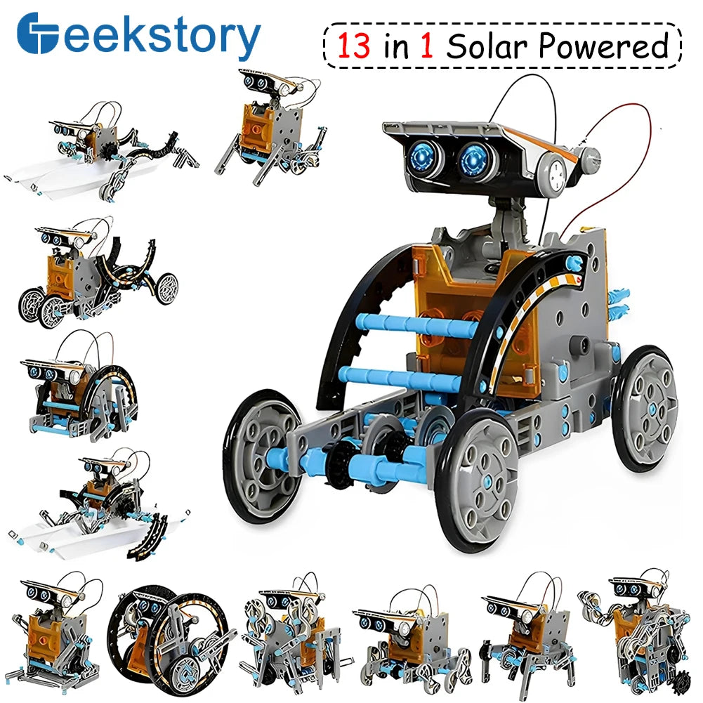 Wishiot STEM 13 In 1 Solar Powered Robot Kit Educational