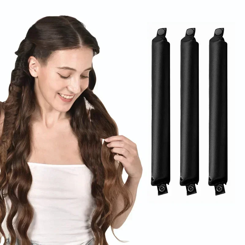 Heatless Curling Rod Headband Satin Curler Soft Flexi Rods