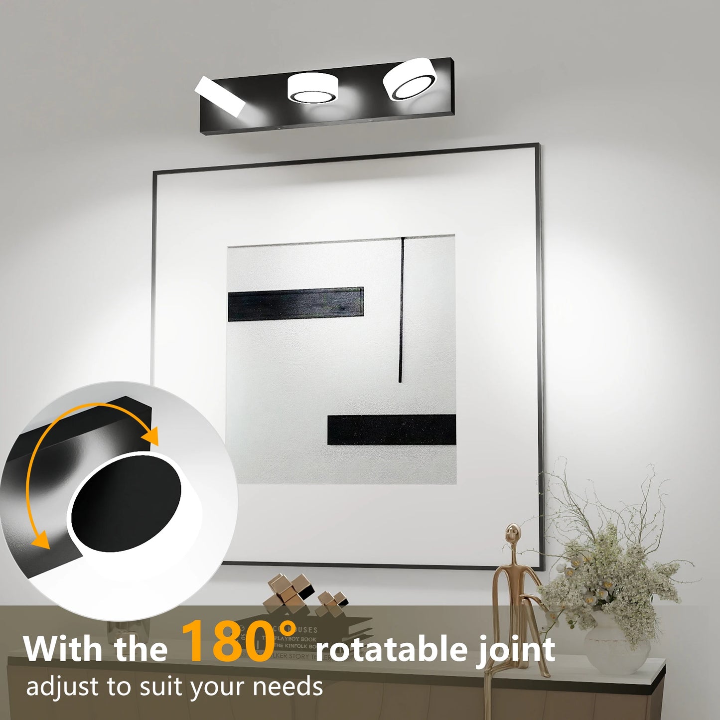 Arlgsite LED Modern Vanity Lights 3 Light Bathroom Fixture