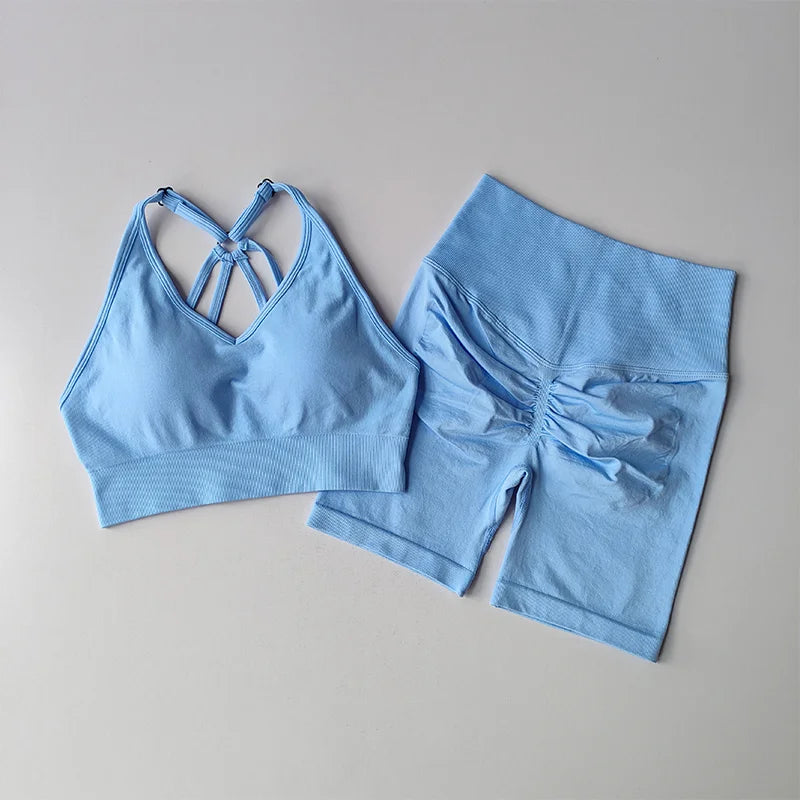 Women Yoga Sets High Waist Workout Outfits Tracksuit