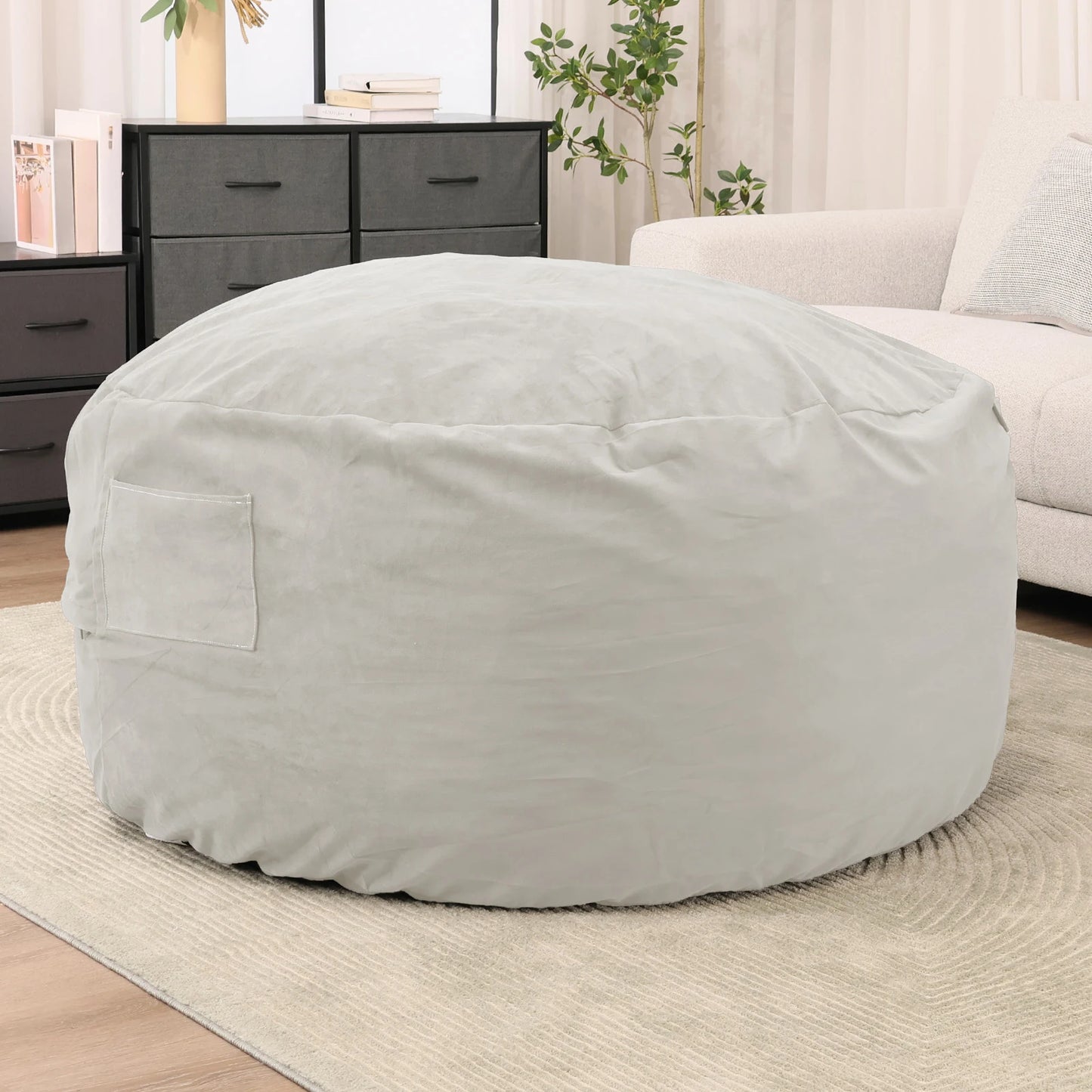 For The Number JHK Bean Bag Chair With Removable Washable Cover For Living Room
