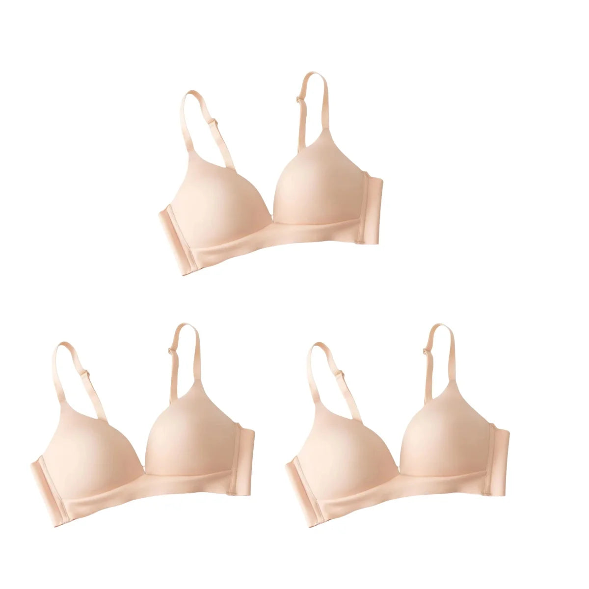 Fenlandwell Seamless Push Up Bras Three Quarter Cup Women Nonwire
