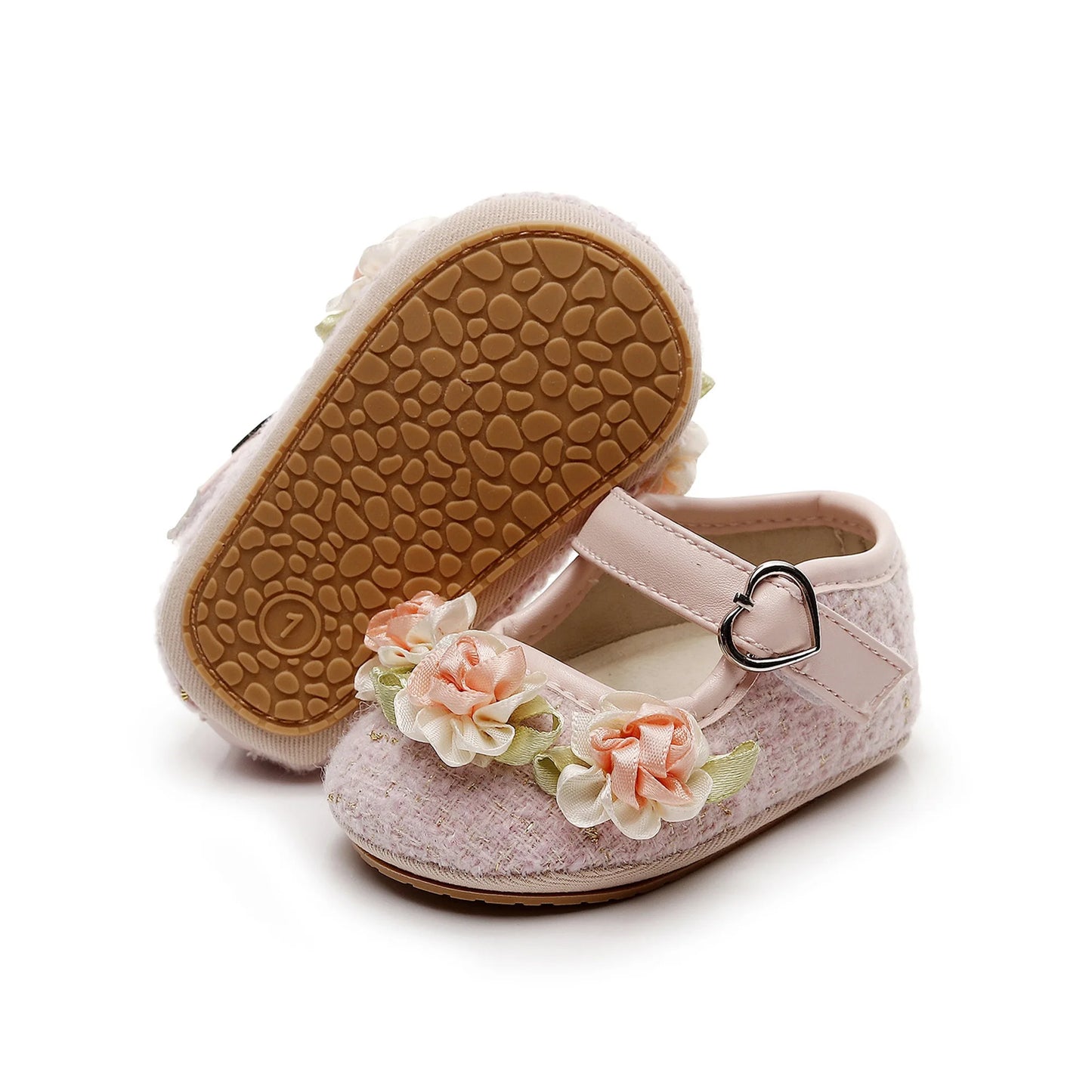 CN Guangdong Floral Princess Baby Shoes Non Slip First Walker