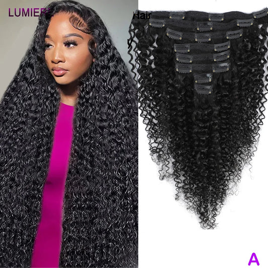 Lumiere Hair Afro Kinky Curly Clip In Extensions Remy