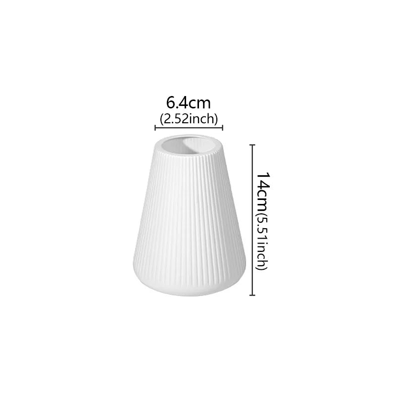Function Nordic Plastic Flower Vase Tabletop Decor