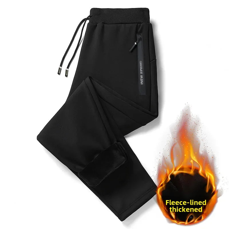 Hebei Fleece-Lined Men's Loose-Fit Winter Sweatpants