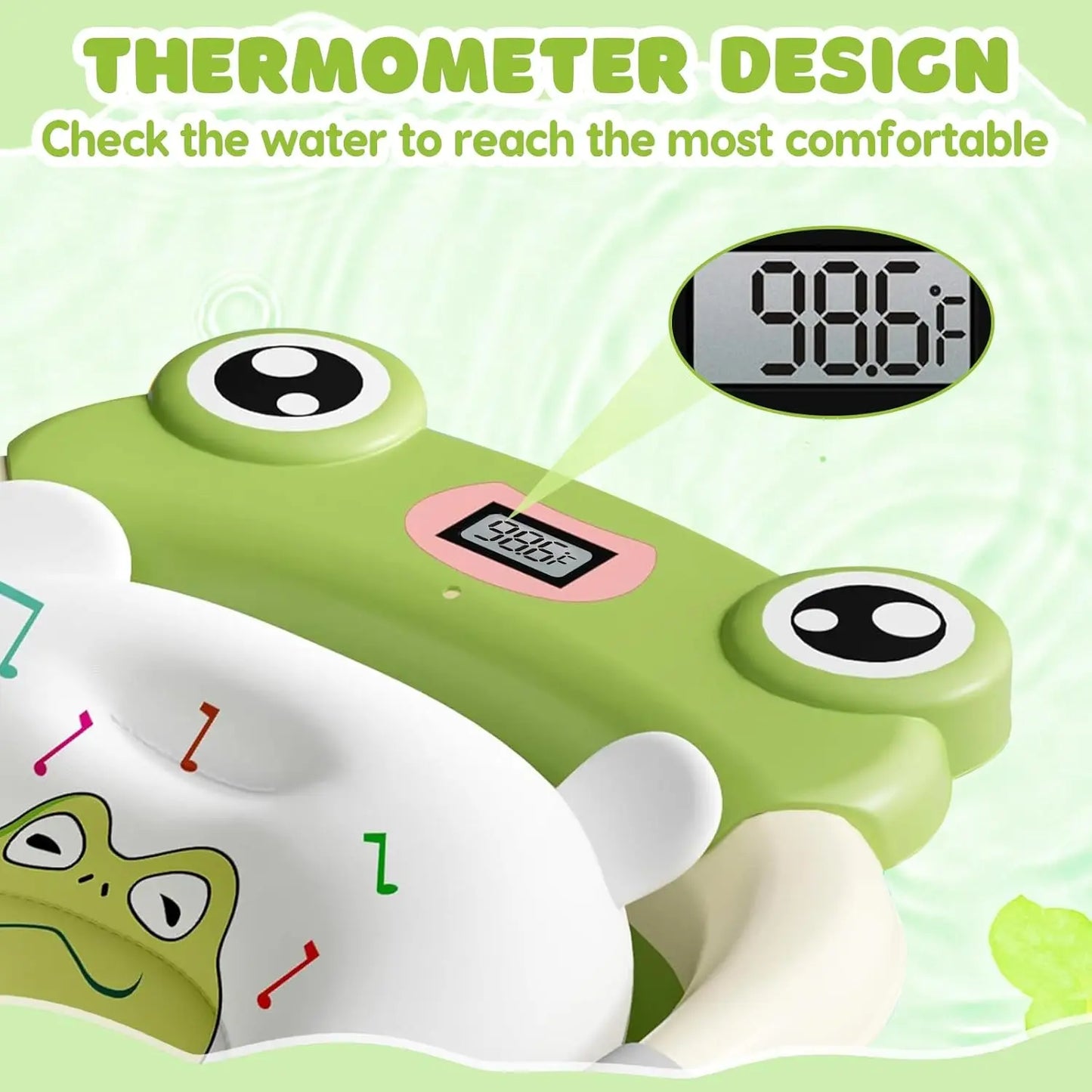 Foldable Baby Bath Tub With Cushion And Thermometer