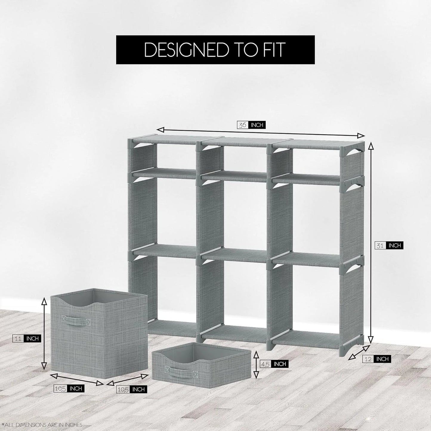 Hign-concerned Cube Closet Organizer With Bins And Drawers
