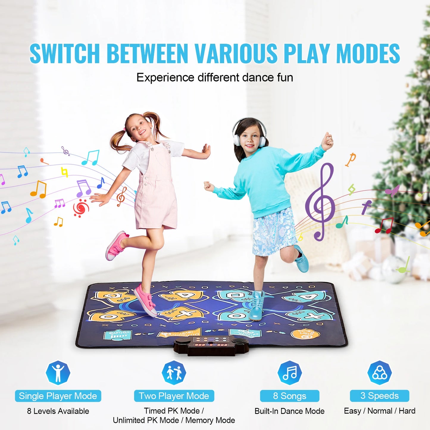 SucceBuy Kids Electronic Dance Mat 8 Button Pad For Girls