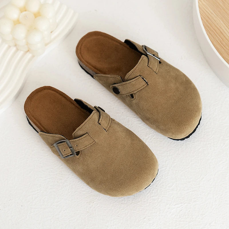 Unisex Frosted Cotton Slippers For Kids Summer Casual Shoes