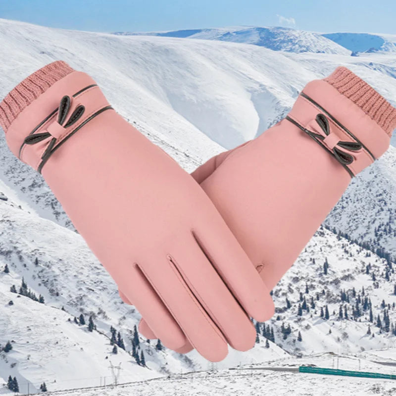 Super Value Popular Winter Women's Skin Feel Fabric Windproof Driving Mountain Climbing Hot Selling Popular Affordable Gloves