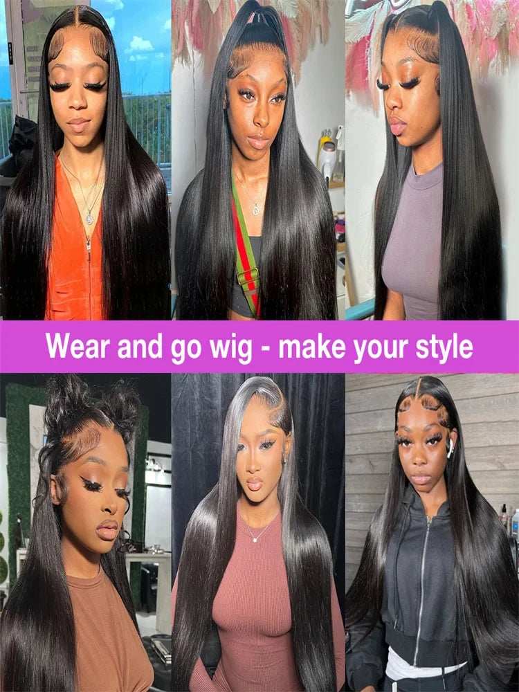 Quolive Brazilian Hair Lace Front Wig HD Transparent Swiss Lace